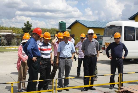 CNMCL Chairman of the Board Luo Tao visiting the Sino-Metals Leach Zambia Limited