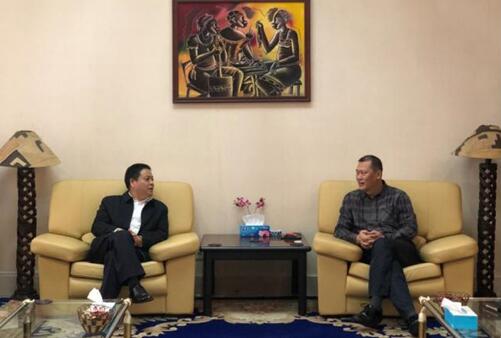 Yan Diyong, Deputy Chairman of the Board of Directors of CNMC Paid an Official Visit to the Ambassador in Congo (DRC) Wang Tongqing