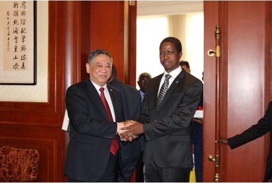 President Luo Tao Paid a Visit to Lungu, President of Zambia in Beijing